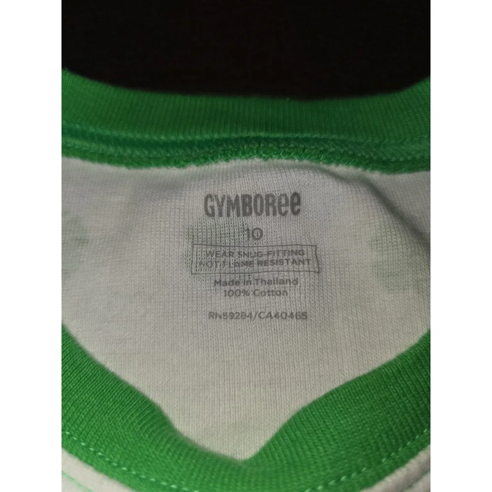 Gymboree‎ st Patrick's day 4 leaf clover pajamas sleep size 10